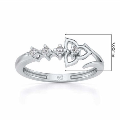Dhriti Silver Ring - White Gold - Image 5