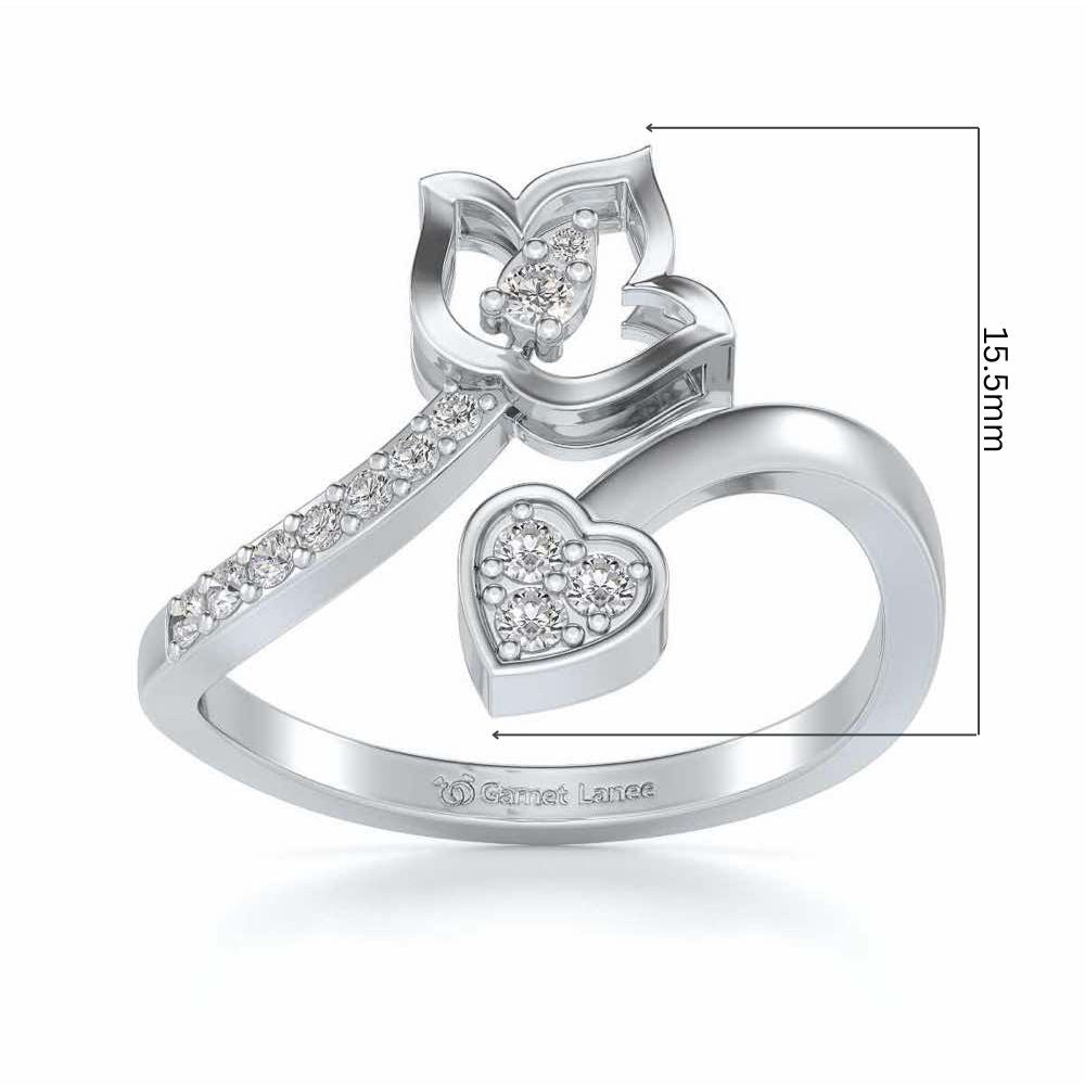 Nushka Silver Ring - White Gold - Image 5