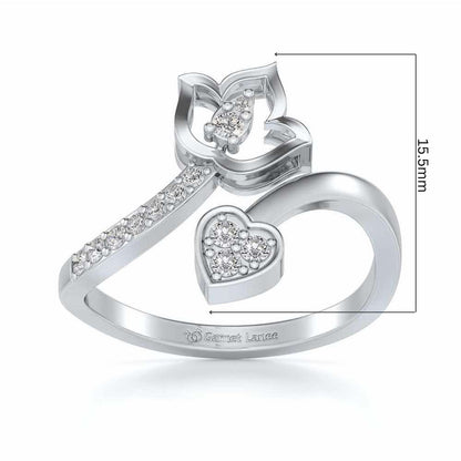 Nushka Silver Ring - White Gold - Image 5