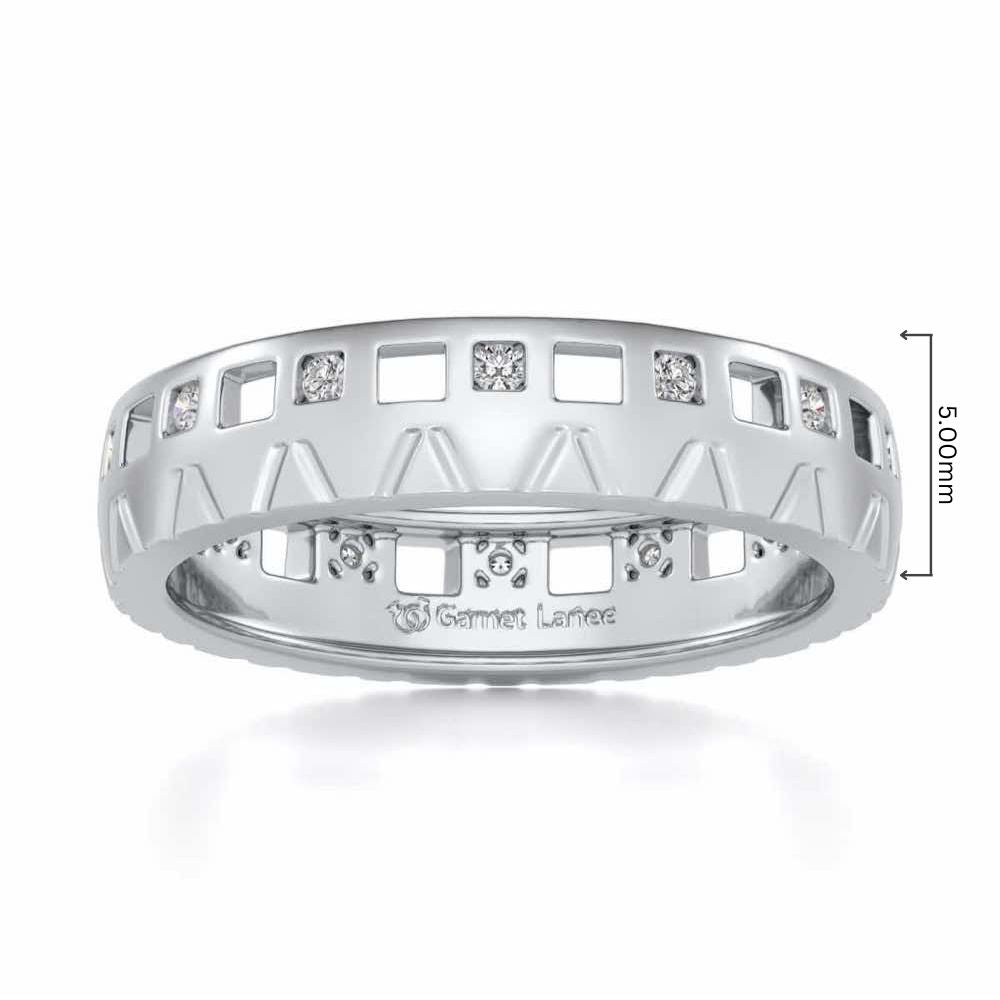 Era Silver Band Ring - White Gold - Image 5
