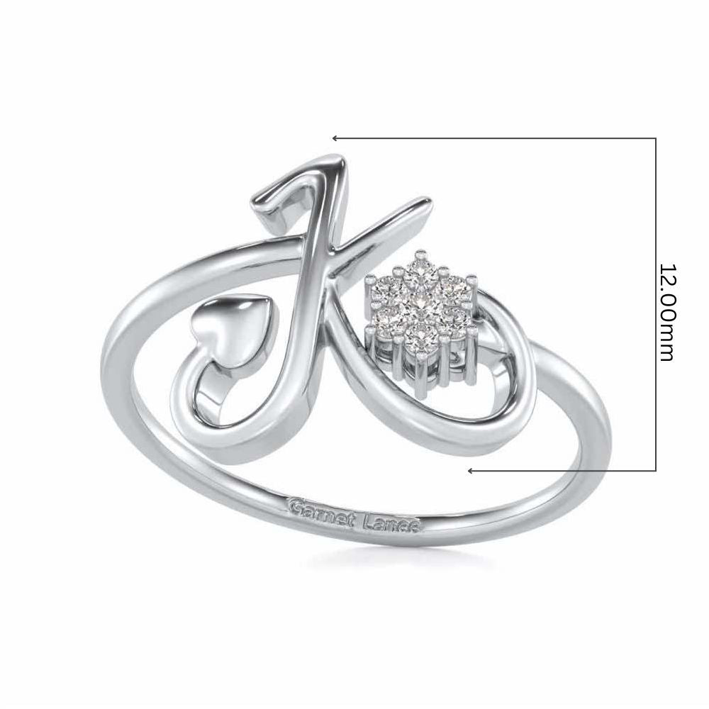Amsome K Silver Ring - White Gold - Image 5