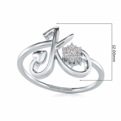 Amsome K Silver Ring - White Gold - Image 5