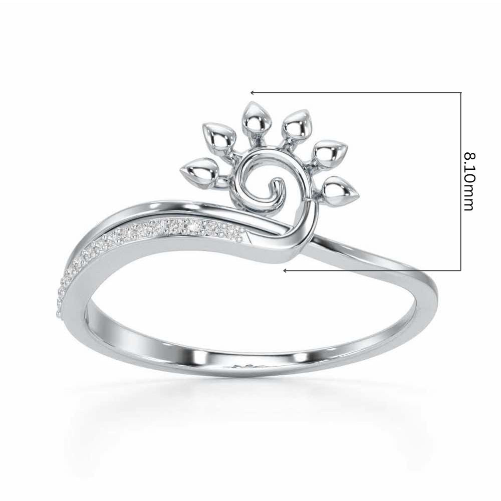 Rise Shine Silver Ring - White Gold - Image 5