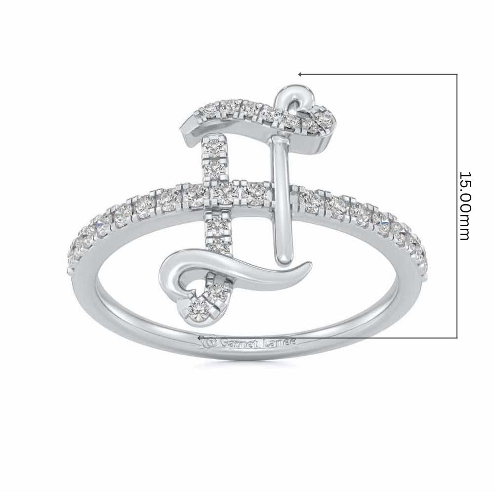 Gentle Gemini Silver Ring - White Gold - Image 5