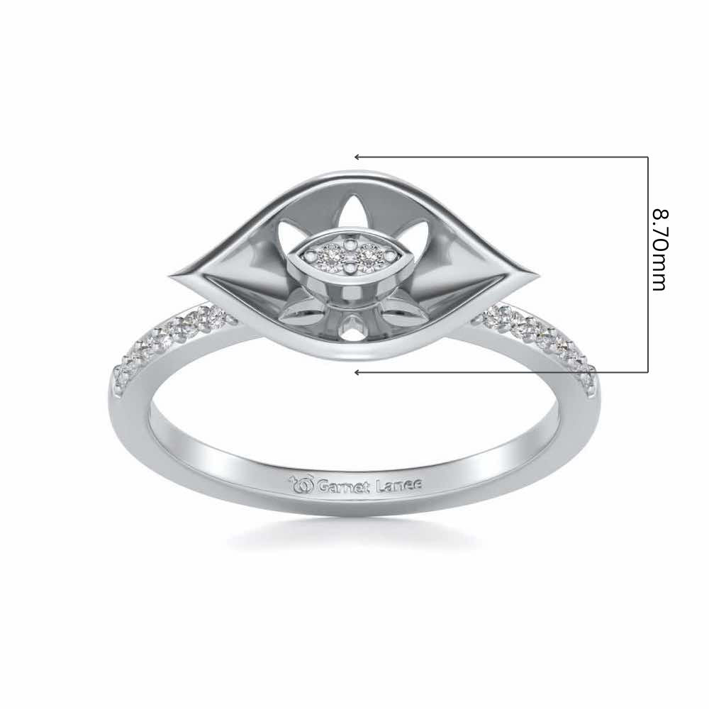 Ishani Silver Ring - White Gold - Image 5