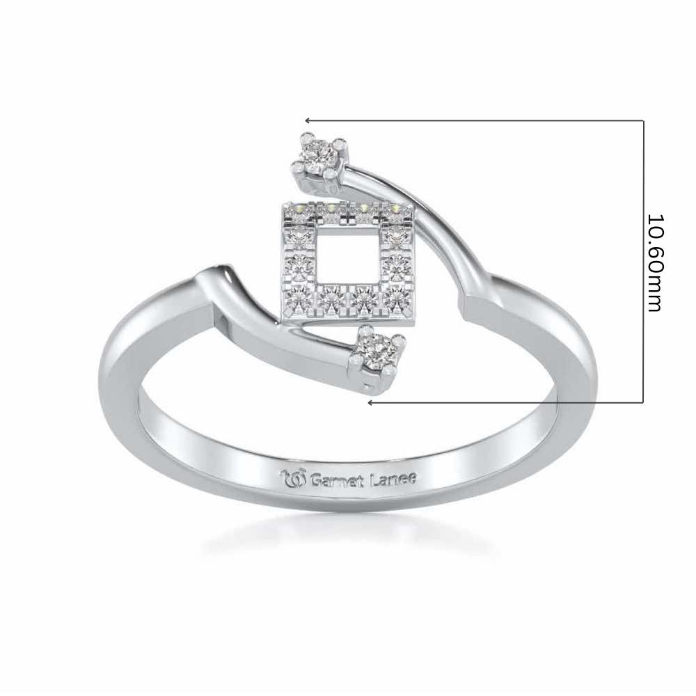 Square Up Silver Ring - White Gold - Image 5