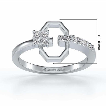 Anya Silver Ring - White Gold - Image 5