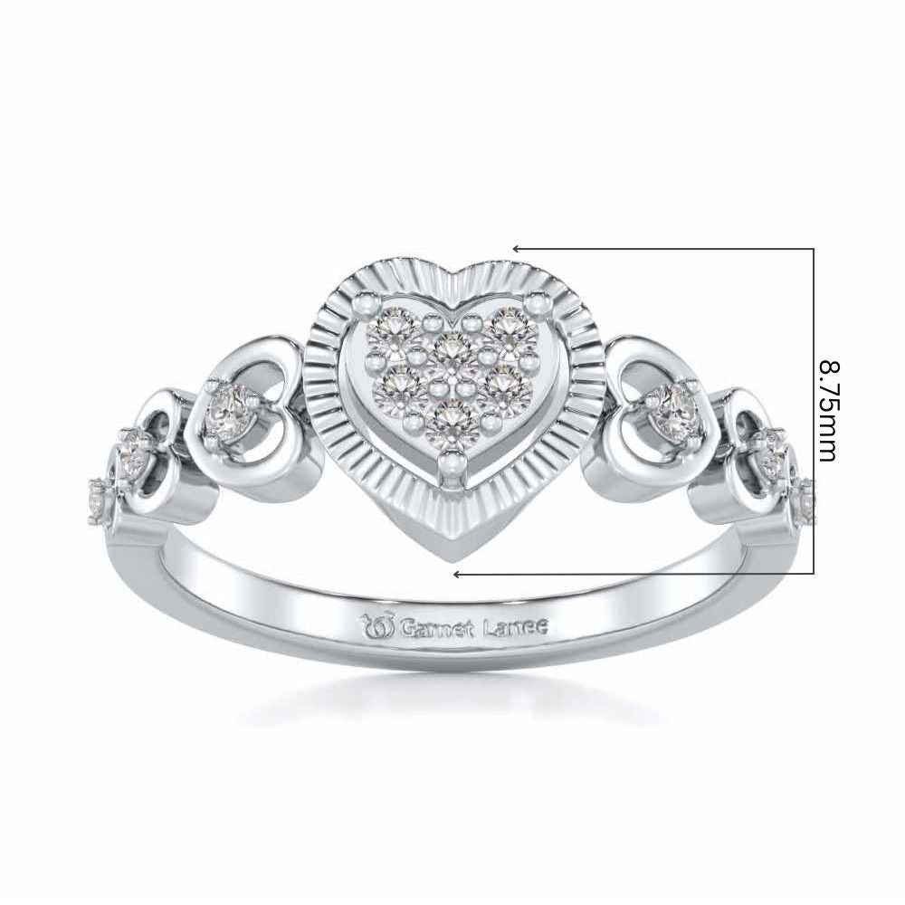 Heartly Affair Silver Ring - White Gold - Image 5