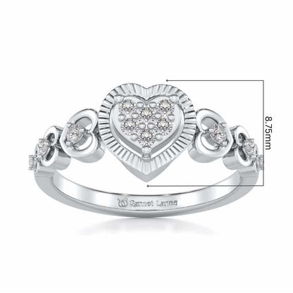 Heartly Affair Silver Ring - White Gold - Image 5