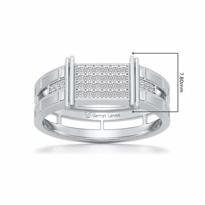 Double Divine Silver Ring For Men - White Gold - Image 5