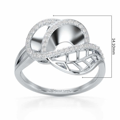 Aurora Orchid Silver Ring - White Gold - Image 5