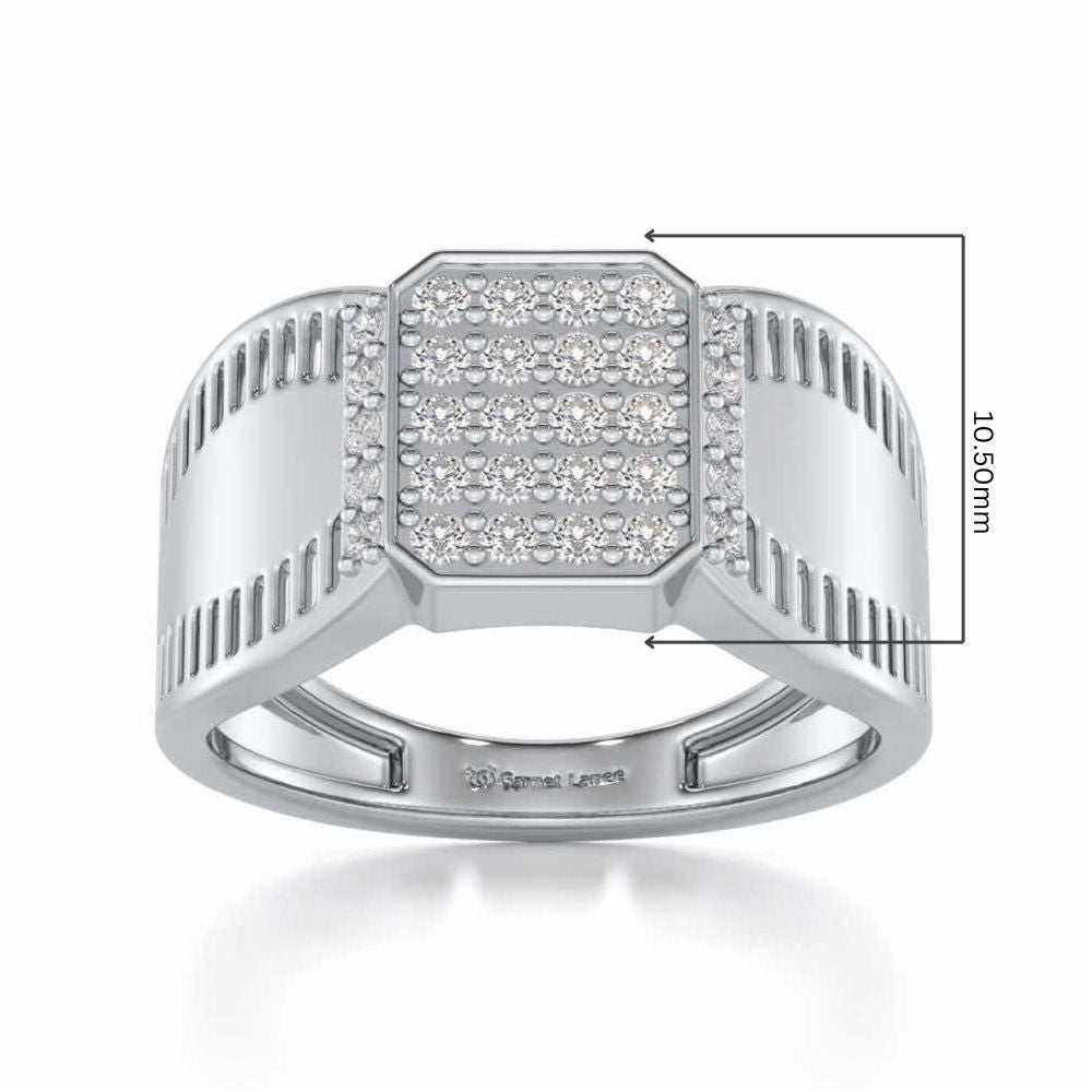 Monarch Silver Ring For Men - White Gold - Image 5