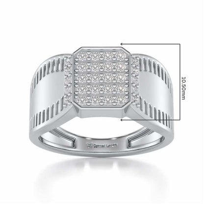 Monarch Silver Ring For Men - White Gold - Image 5