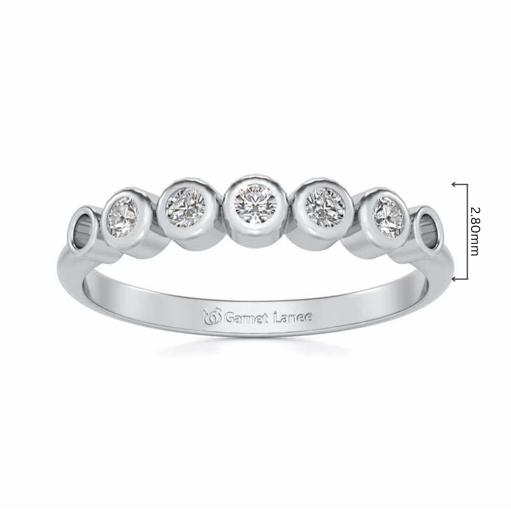 Classy Silver Band Ring - White Gold - Image 5