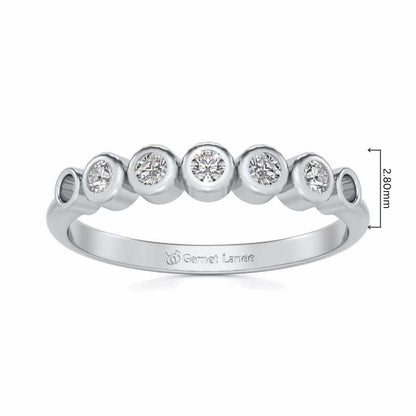 Classy Silver Band Ring - White Gold - Image 5