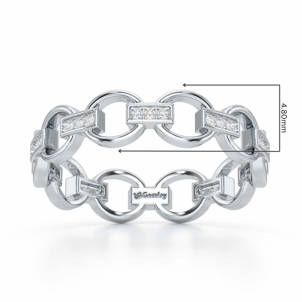 Bound Glow Silver Ring - White Gold - Image 2