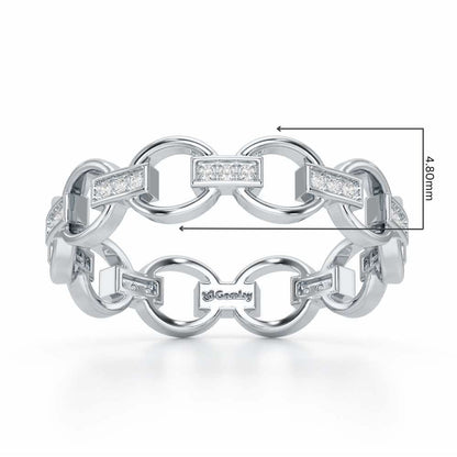 Bound Glow Silver Ring - White Gold - Image 2