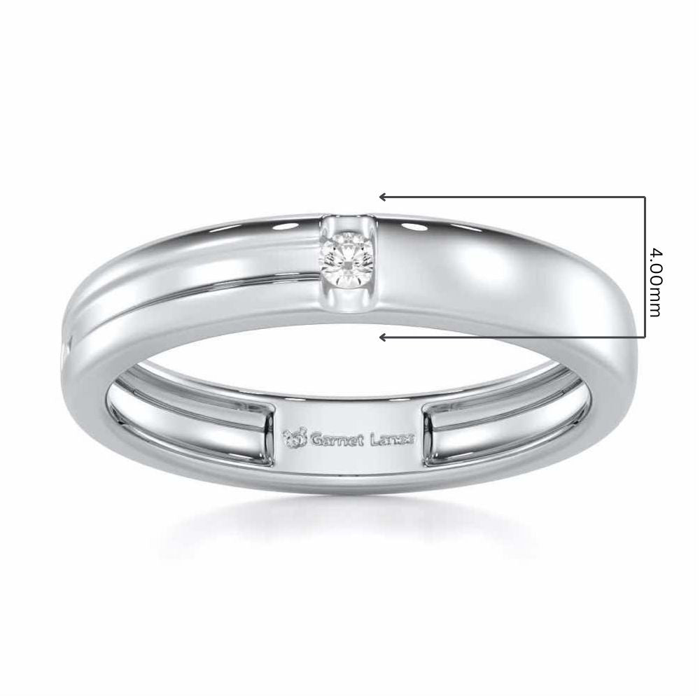 Regal Unity Men Solitaire Ring - White Gold - Image 5