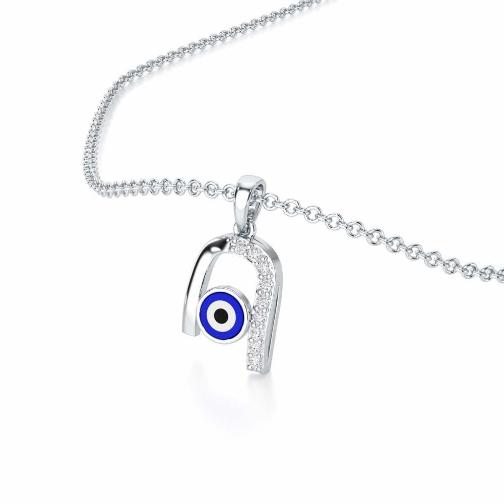 Vision of Peace Silver Pendant - White Gold - Image 2