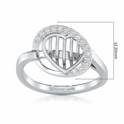 Oval Glow Silver Ring - White Gold - Image 5
