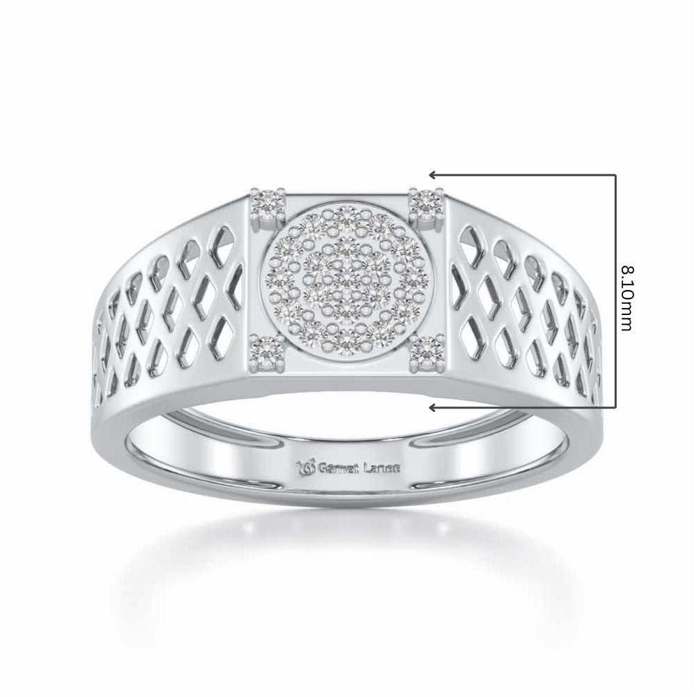 Surreal Silver Ring For Men - White Gold - Image 5