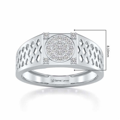 Surreal Silver Ring For Men - White Gold - Image 5