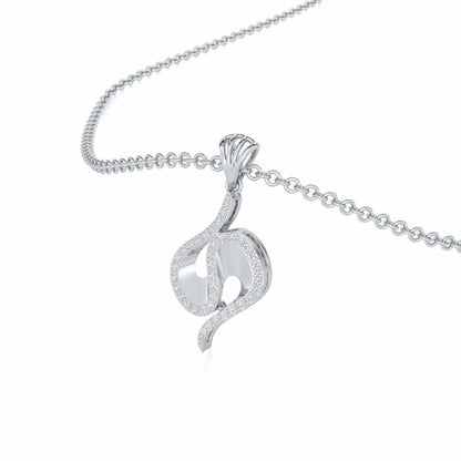 Soulful Rhythms Silver Pendant - White Gold - Image 2