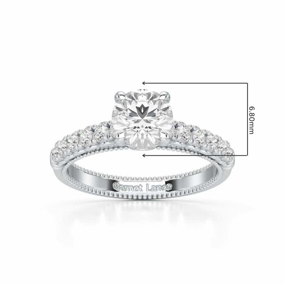 Tranquil Spark Solitaire Ring - White Gold - Image 5