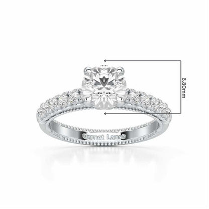 Tranquil Spark Solitaire Ring - White Gold - Image 5