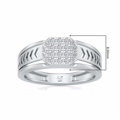 Cue Pack Silver Ring For Men - White Gold - Image 5