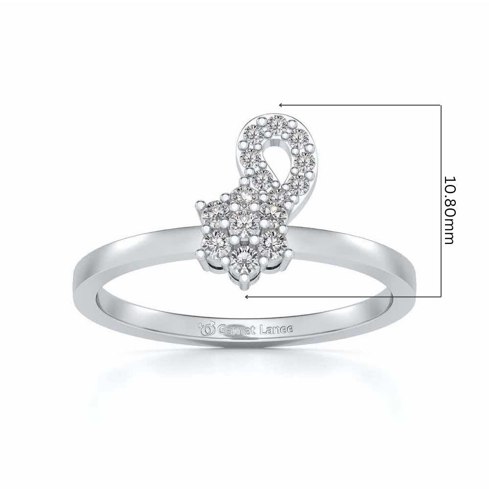 Nayat Silver Ring - White Gold - Image 5
