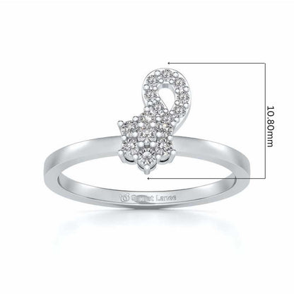 Nayat Silver Ring - White Gold - Image 5