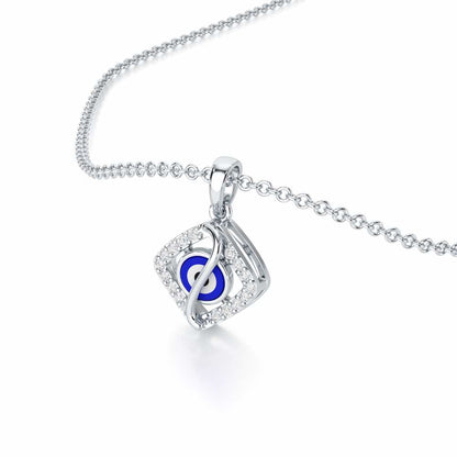Protective Spark Silver Pendant - White Gold - Image 2