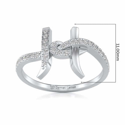 H Affair Silver Ring - White Gold - Image 5