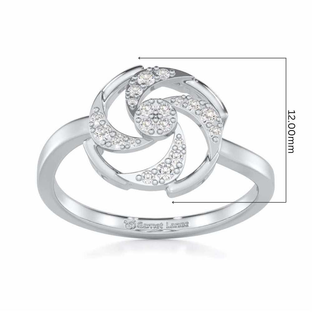 Hypnotic Eye Silver Ring - White Gold - Image 5