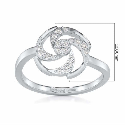 Hypnotic Eye Silver Ring - White Gold - Image 5
