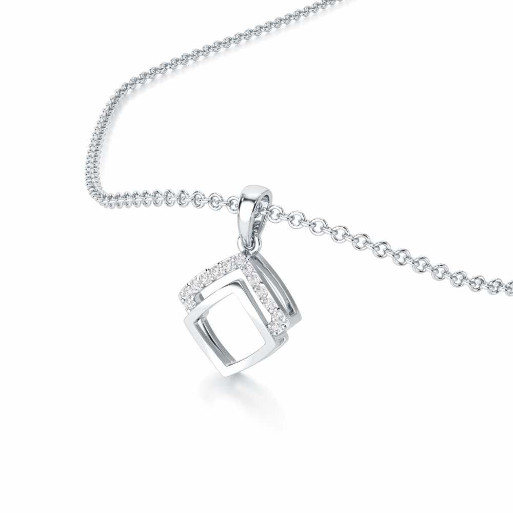Celestial Eye Silver Pendant - White Gold - Image 2