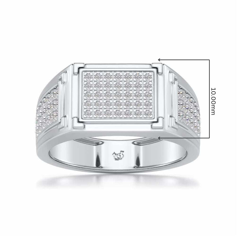 Confidence Silver Ring For Men - White Gold - Image 5