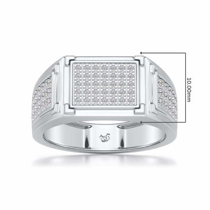 Confidence Silver Ring For Men - White Gold - Image 5