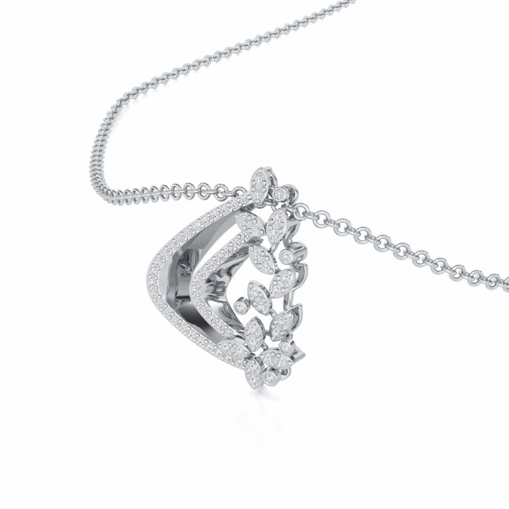 Melodic Bliss Silver Pendant - White Gold - Image 2
