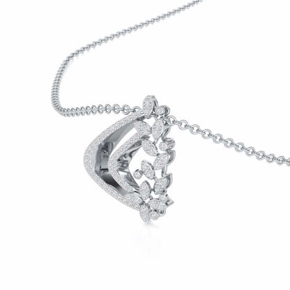 Melodic Bliss Silver Pendant - White Gold - Image 2