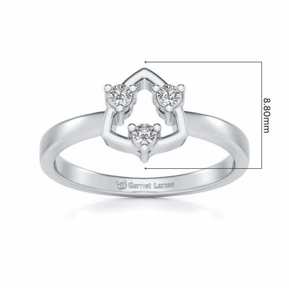 Damini Silver Ring - White Gold - Image 5