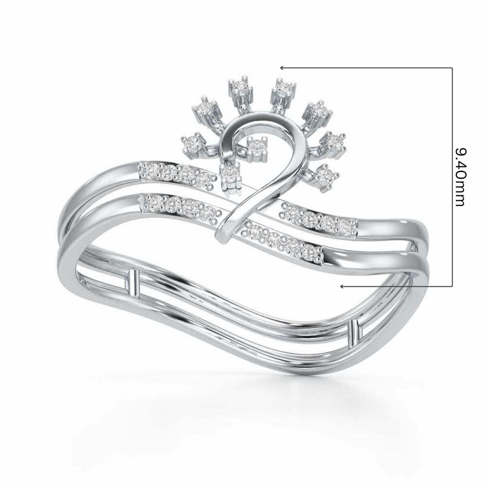 Ignite Glow Silver Ring - White Gold - Image 5