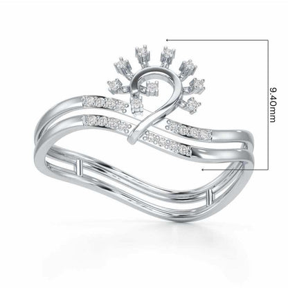 Ignite Glow Silver Ring - White Gold - Image 5