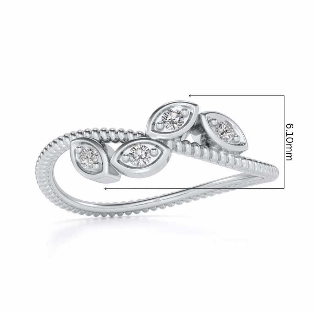Chakshu Silver Ring - White Gold - Image 5