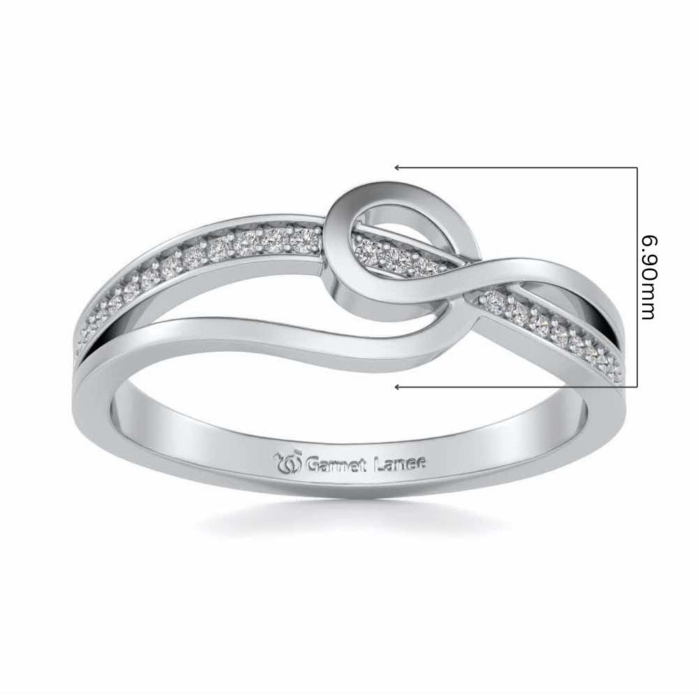 Tethered To Shine Silver Ring - White Gold - Image 5