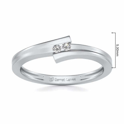 Simplistic Silver Band Ring - White Gold - Image 5