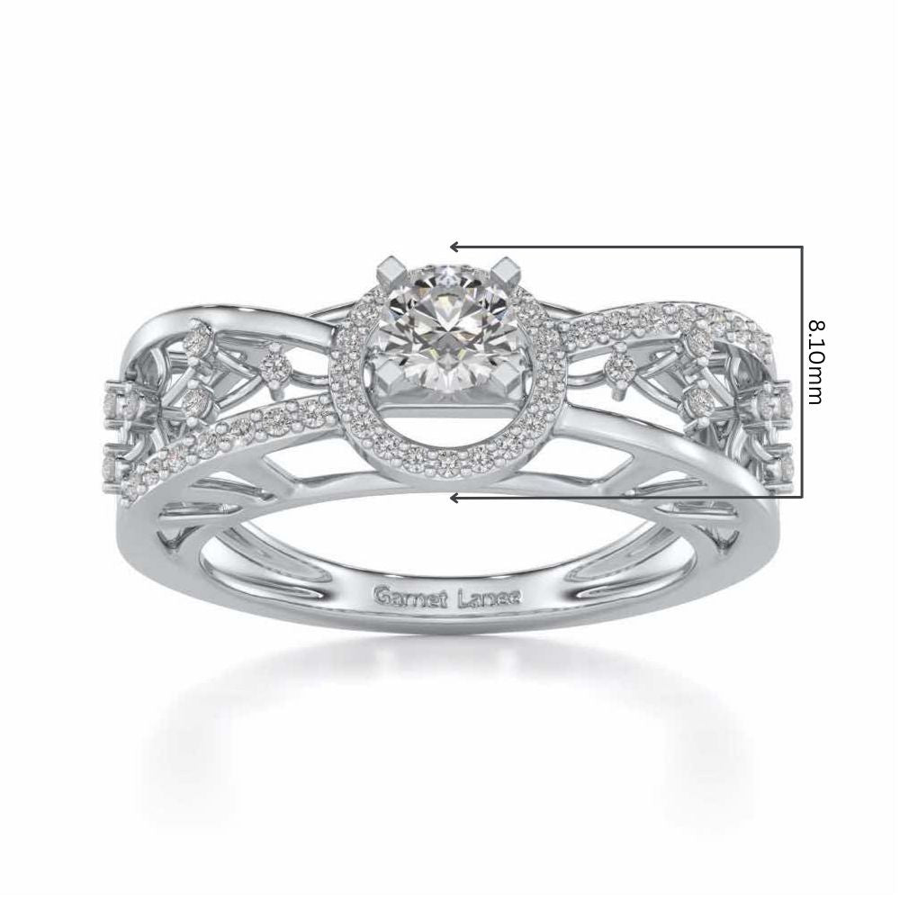 Vanshika Solitaire Ring - White Gold - Image 5