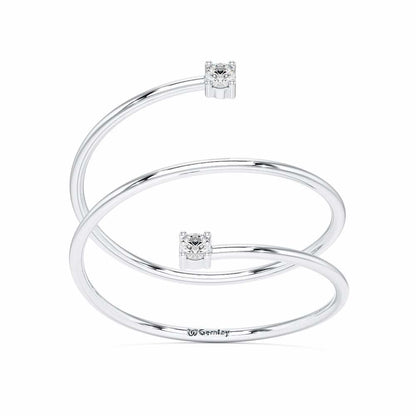 Twinkle Spring Silver Ring - White Gold - Image 2