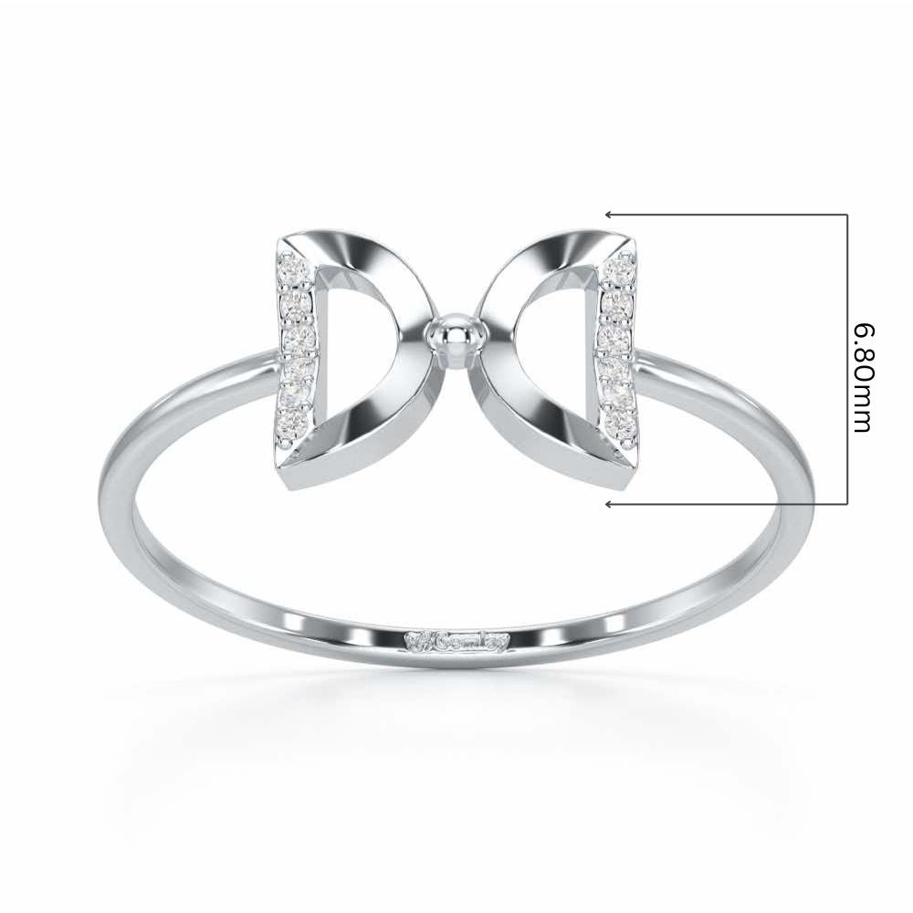 Delicate Knot Silver Ring - White Gold - Image 5